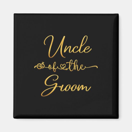 Oom van de Groom Wedding Party Idee voor hem Magneet (Voorkant)