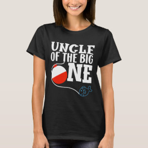 Oom van de grote één vissen jongen eerste verjaard t-shirt