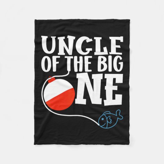 Oom van de grote Vist eerste verjaardag Fleece Deken (Voorkant)