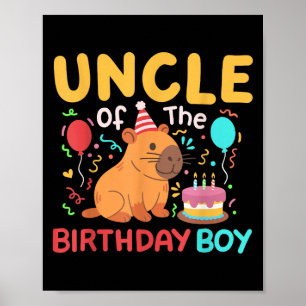 Oom van de jarige jongen Schattige capybara Kids V Poster