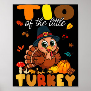 Oom van de Kleine Kalkoen Thanksgiving Baby Shower Poster