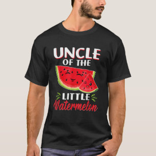 Oom van de kleine watermeloen meloen verjaardag fa t-shirt