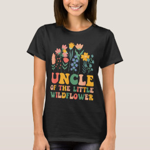 Oom van de kleine wilde bloem baby verjaardagsfees t-shirt