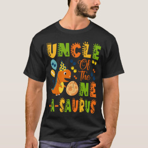 Oom van de One-A-Saurus 1e verjaardag Dinosaurus T-shirt