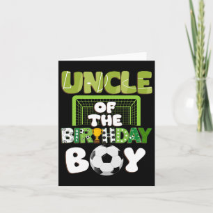Oom van de verjaardag Boy Soccer Family Party Deco Kaart