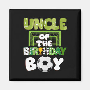 Oom van de verjaardag Boy Soccer Family Party Deco Magneet
