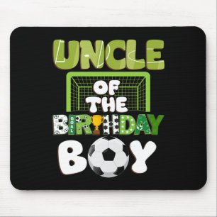 Oom van de verjaardag Boy Soccer Family Party Deco Muismat