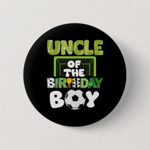 Oom van de verjaardag Boy Soccer Family Party Deco Ronde Button 5,7 Cm