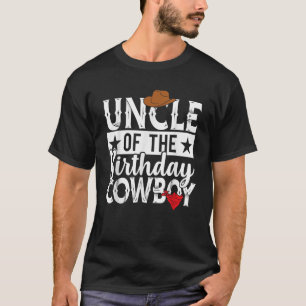 Oom van de verjaardag Cowboy Westerne familie part T-shirt