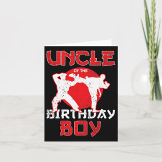 Oom van de verjaardag Karate Taekwondo Boy Martial Kaart