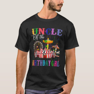 Oom van de verjaardag meisje prinses circus partij t-shirt