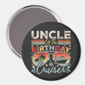 Oom van de verjaardagscruiser vakantiecirkel magneet (Voorkant / Achterkant)