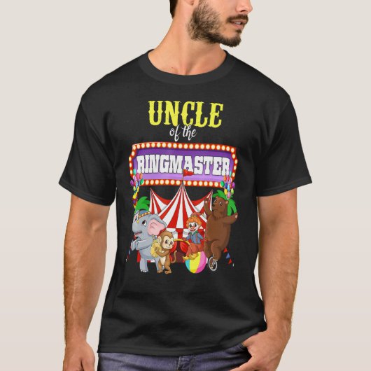 Oom van de verjaardagsringmeester Kinder circuspar T-shirt (Voorkant)