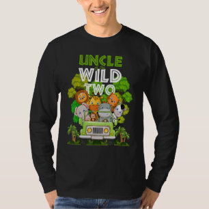 Oom van de Wild Two Zoo Vrachtwagen Verjaardag Saf T-shirt