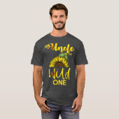 Oom van de wilde 11St. Birthday Sunflower T-shirt (Voorkant volledig)