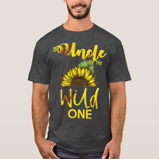 Oom van de wilde 11St. Birthday Sunflower T-shirt (Voorkant)