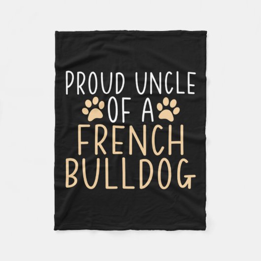 oom van een franse buldog franchie oom fleece deken (Voorkant)