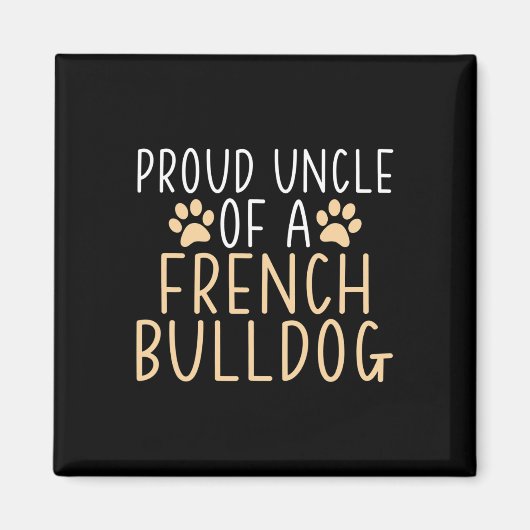 oom van een franse buldog franchie oom magneet (Voorkant)