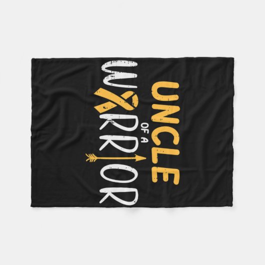 Oom van een krijger jeugd kanker lint Awarene Fleece Deken (Voorkant (Horizontaal))