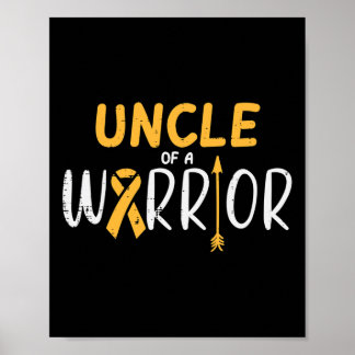 Oom van een krijger jeugd kanker lint Awarene Poster