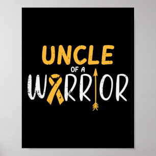 Oom van een krijger jeugd kanker lint Awarene Poster