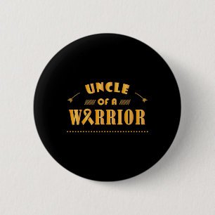 Oom van een krijger jeugd kanker lint Awarene Ronde Button 5,7 Cm