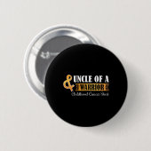 Oom van een krijger Kindertijd Kanker Ribbon Aware Ronde Button 5,7 Cm (Voorkant /achterkant)