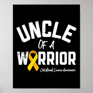 Oom van een krijger op kinderleeftijd kankerbewust poster