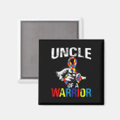 Oom van een Warrior Autisme Bewustheid Magneet (Voorkant / Achterkant)