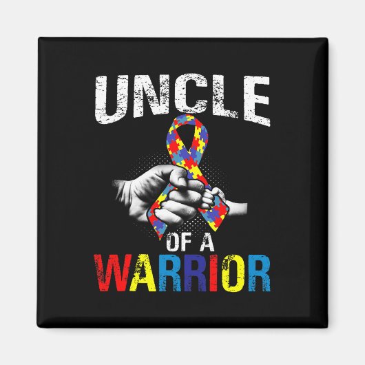 Oom van een Warrior Autisme Bewustheid Magneet (Voorkant)