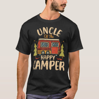 Oom van Happy Camper 1e verjaardagsfeestje Retro o T-shirt