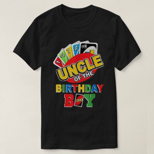 Oom van het Birthday Boy Shirt Uno Dad Papa Fathe (Design voorkant)