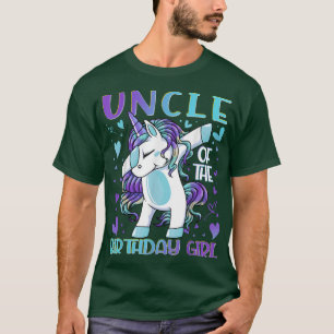 Oom van het Birthday Girl Dabbing Unicorn oom G T-shirt