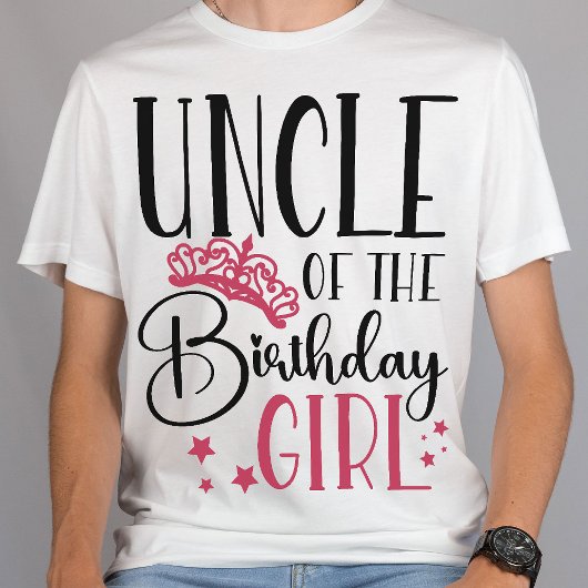 Oom van het 'Birthday Girl Squad' Aangepast T-shirt