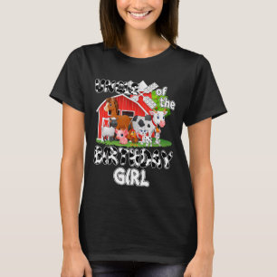 Oom van het Boerderij van de Koe van het meisje v T-shirt