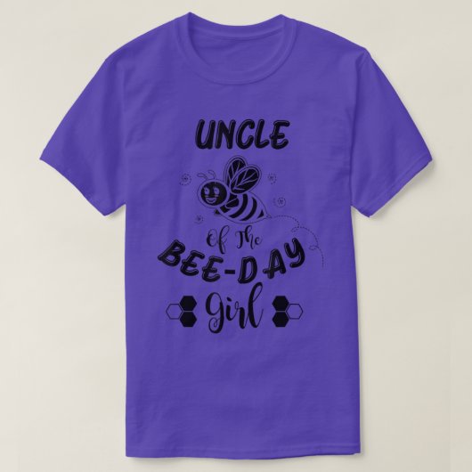 Oom van het meisje van de bijendag t-shirt (Design voorkant)