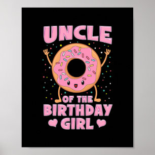 Oom van het meisje van de geboorte Roze Donut Doug Poster