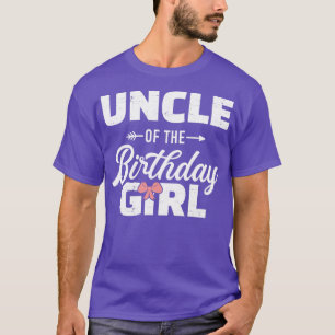 Oom van het meisje van de verjaardag dat familie b t-shirt