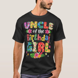 Oom Van Het Verjaardagsmeisje Hawaï Familiefeest T-shirt