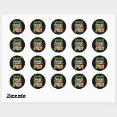 Oom van het Wilde One Zoo Birthday Safari Oerwoud Ronde Sticker (Vel)
