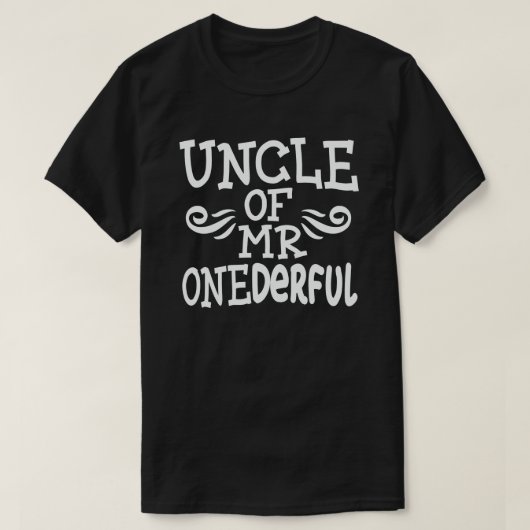 Oom van Onederful 1st Birthday Party Matching T-shirt (Design voorkant)