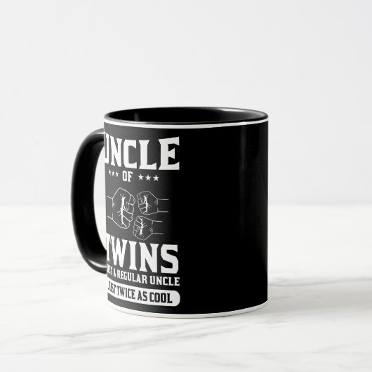 Oom van tweeling is slechts twee keer zo'n gewone mok (Voorkant links)