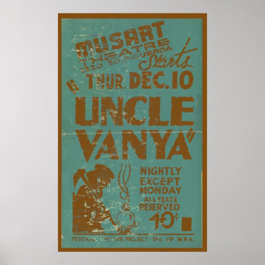 Oom Vanya  Poster theater (Voorkant)
