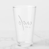 Oom Vast Elegant Typografie Nieuwe oom Glas (Achterkant)