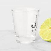 Oom Vast Elegant Typografie Nieuwe oom Shot Glas (Links)