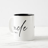 Oom Vast Elegant Typografie Nieuwe oom Tweekleurige Koffiemok (Voorkant links)