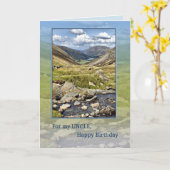 Oom Verjaardag, berglandschap Kaart (Gele Bloem)