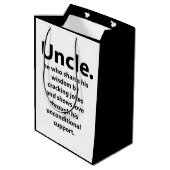 Oom Verjaardag Inspirerend Grappig Medium Cadeauzakje (Achterkant Gekanteld)
