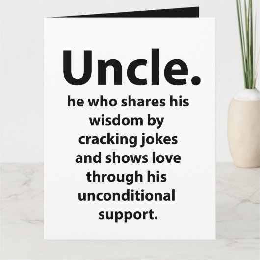 Oom Verjaardag Inspirerend Grappige Quote Oom Kaart (Voorkant)