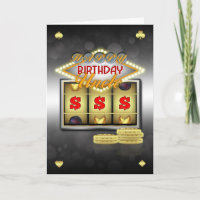 Oom Verjaardag Wenskaart met slots en munten